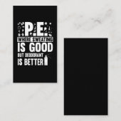 Carte De Visite Éducation physique PE Enseignant plaisanter (Devant / Derrière)