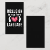 Carte De Visite Éducation spéciale Sensibilisation des enseignants (Devant / Derrière)