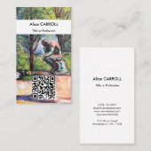Carte De Visite Edvard Munch - Le penseur de Rodin - QR Code (Devant / Derrière)