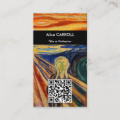 Carte De Visite Edvard Munch - The Scream 1910 - QR Code (Devant)