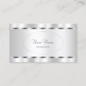 Carte De Visite Effet argent exceptionnel professionnel et élégant (Devant)