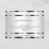 Carte De Visite Effet argent exceptionnel Professionnel et moderne (Dos)