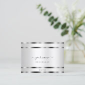 Carte De Visite Effet argent exceptionnel Professionnel et moderne (Debout devant)