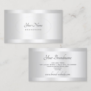 Carte De Visite Effet argent moderne professionnel et élégant
