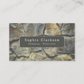 Carte De Visite Effet Argent & Or Ardoise, Rustique (Devant)