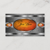 Carte De Visite Effet Argent remarquable Marbre orange motif (Devant)