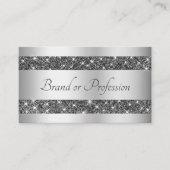 Carte De Visite Effet argenté brillant Étoiles de Parties scintill (Devant)