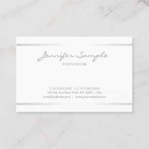 Carte De Visite Effet argenté simple moderne élégant profession