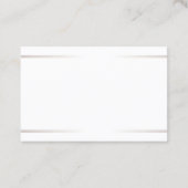 Carte De Visite Effet argenté simple moderne élégant professionnel (Dos)