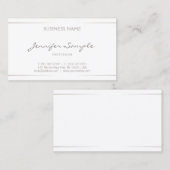 Carte De Visite Effet argenté simple professionnel élégant moderne (Devant / Derrière)