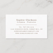 Carte De Visite Effet Bois de bouleau blanc, rustique (Dos)