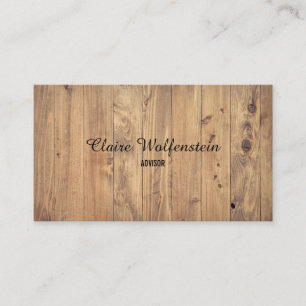 Carte De Visite Effet Bois Rustique Simple
