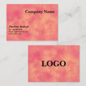 Carte De Visite Effet Cloud Storm élégant dans Peach (Devant / Derrière)