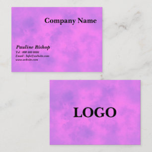 Carte De Visite Effet Cloud Storm élégant En rose