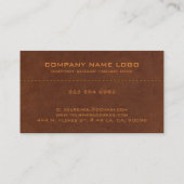 Carte De Visite Effet Cuir Brown avec points (Dos)