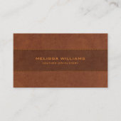 Carte De Visite Effet Cuir Brown avec points (Devant)