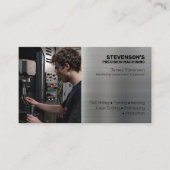 Carte De Visite Effet d'aluminium d'usinage et d'usinage des métau (Devant)