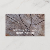 Carte De Visite Effet de bois Brown fissuré, rustique (Devant)