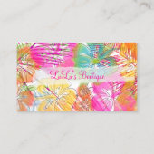 Carte De Visite Effet de l'aquarelle de l'Hibiscus de Pix-Dezines (Dos)