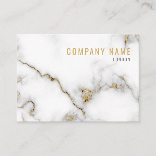 Carte De Visite Effet de marbre doré (Devant)