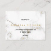 Carte De Visite Effet de marbre doré (Dos)