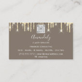 Carte De Visite Effet de marbre Royal Gold de luxe professionnel (Dos)