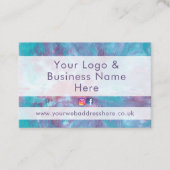 Carte De Visite Effet de teinture marbré Abstrait (Devant)