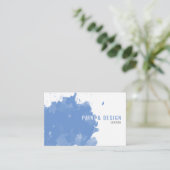 Carte De Visite Effet d'éclaboussure d'aquarelle (Debout devant)