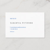 Carte De Visite Effet d'éclaboussure d'aquarelle (Dos)