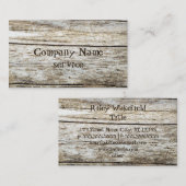 Carte De Visite Effet découpé par texture en bois des textes (Devant / Derrière)