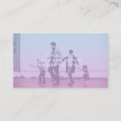 Carte De Visite Effet dégradé rose et bleu personnalisable (Dos)