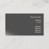 Carte De Visite Effet demi-ton blanc modéré (Dos)