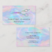 Carte De Visite effet holographique faux coiffeur (Devant / Derrière)