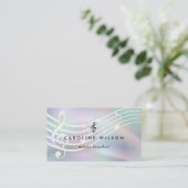 Carte De Visite effet holographique faux de professeur de musique (Debout devant)