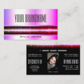 Carte De Visite Effet holographique rose vif (Devant / Derrière)