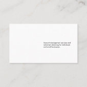 Carte De Visite Effet incorporé blanc professionnel (Dos)