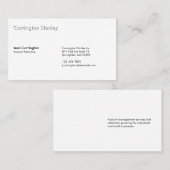 Carte De Visite Effet incorporé blanc professionnel (Devant / Derrière)