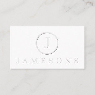 Carte De Visite Effet incorporé minimaliste du logo Monogramme
