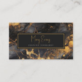 Carte de visite effet marbre or (Devant)