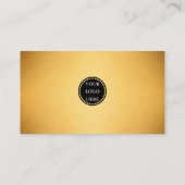 Carte De Visite Effet métal or brossé minimal moderne QR Code (Dos)