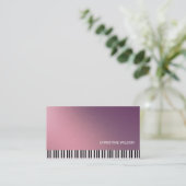 Carte De Visite effet métallique de pianiste FAUX (Debout devant)