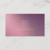 Carte De Visite effet métallique de pianiste FAUX (Dos)