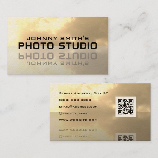 Carte de visite effet miroir de surface lisse (Devant / Derrière)