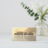 Carte de visite effet miroir de surface lisse (Debout devant)