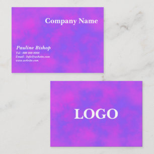 Carte De Visite Effet nuage tempête élégant En rose bleu