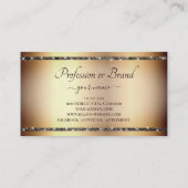 Carte De Visite Effet or de luxe avec Parties scintillant d'or éto (Dos)