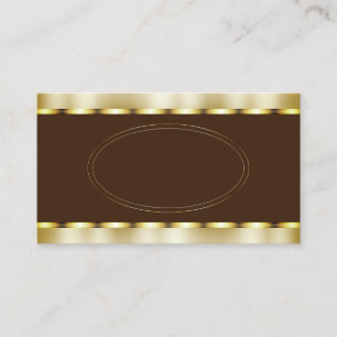 Carte De Visite Effet Or Luxueux avec foncé Brown Professional