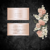 Carte De Visite Effet Or Rose de luxe avec Frame Professional