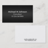 Carte De Visite Effet personnalisable moderne de fibre de carbone (Devant / Derrière)