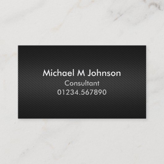 Carte De Visite Effet personnalisable moderne de fibre de carbone (Devant)